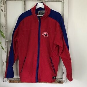 NHL Canadiens fleece sweater jacket. Official NHL gear size L